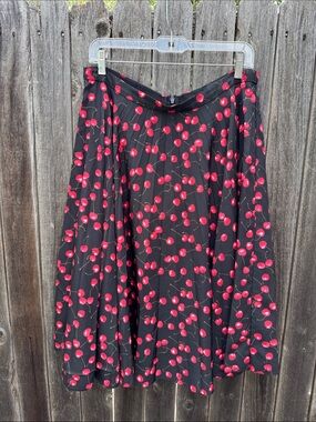 Jcrew Cherry Print A-Line Skirt